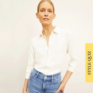 M.M. Lafleur ivory Lagarde blouse